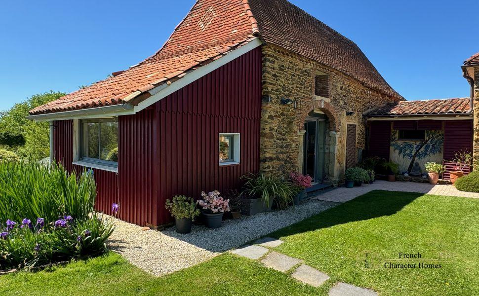 Architect led Restoration of this Deceptively Spacious Farmhouse & Barn with Pyrenean Views!