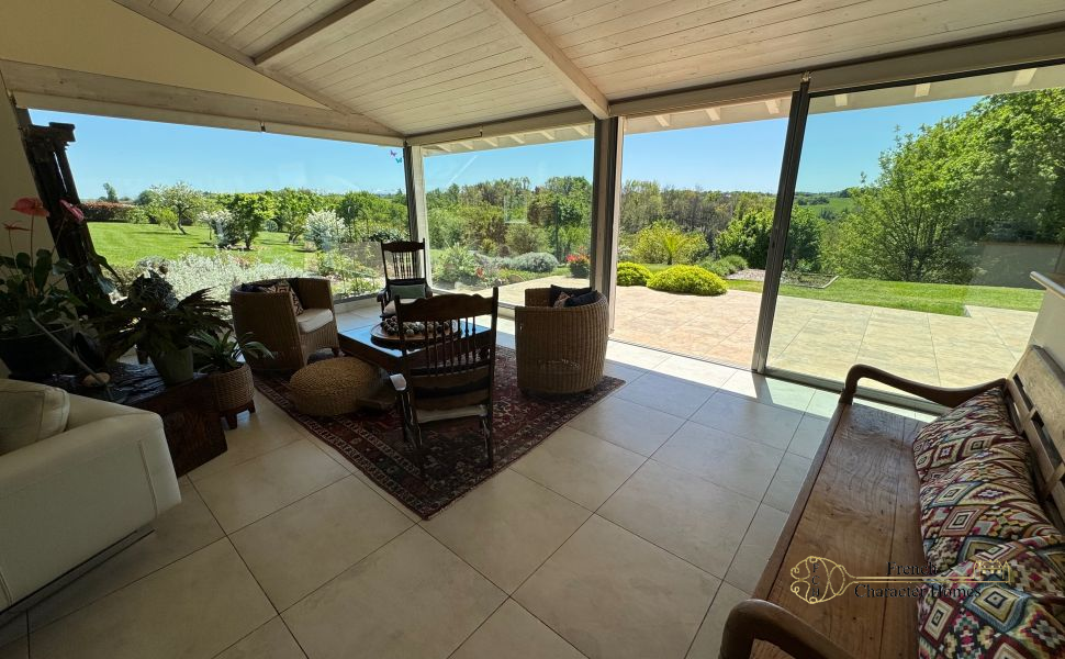 Architect led Restoration of this Deceptively Spacious Farmhouse & Barn with Pyrenean Views!