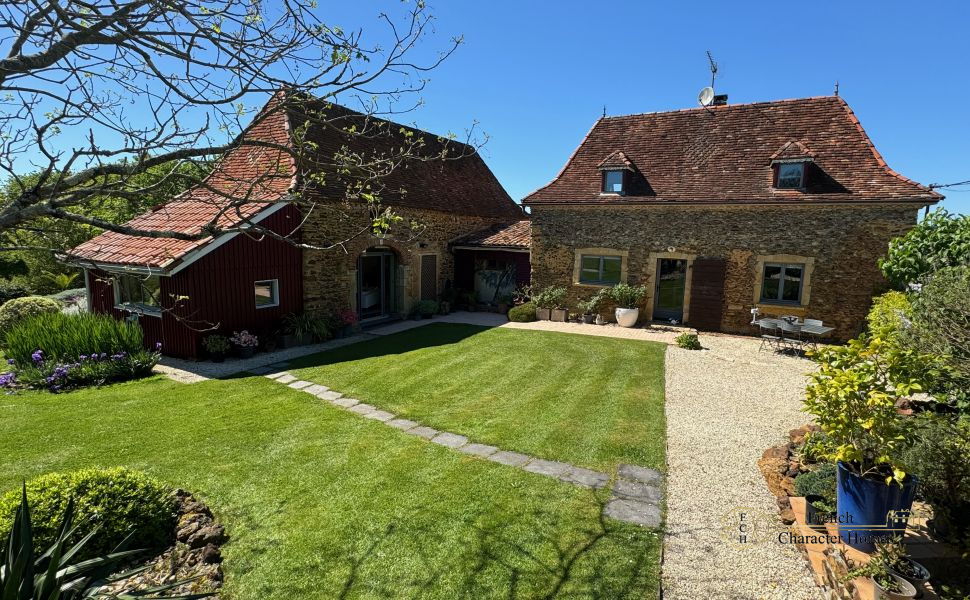 Architect led Restoration of this Deceptively Spacious Farmhouse & Barn with Pyrenean Views!